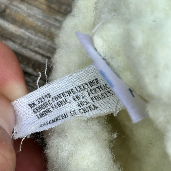 Vintage Leather Cowhide Sherpa Mittens - Picture 3 of 4